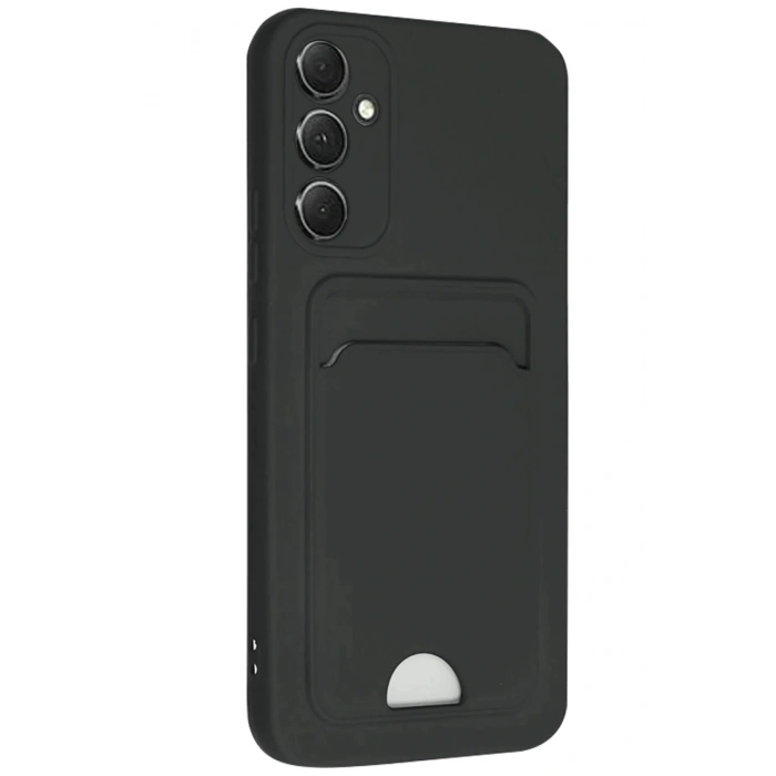 Durukar®  Samsung Galaxy A16 5G Kılıf Kelvin Kartvizitli Silikon - Siyah