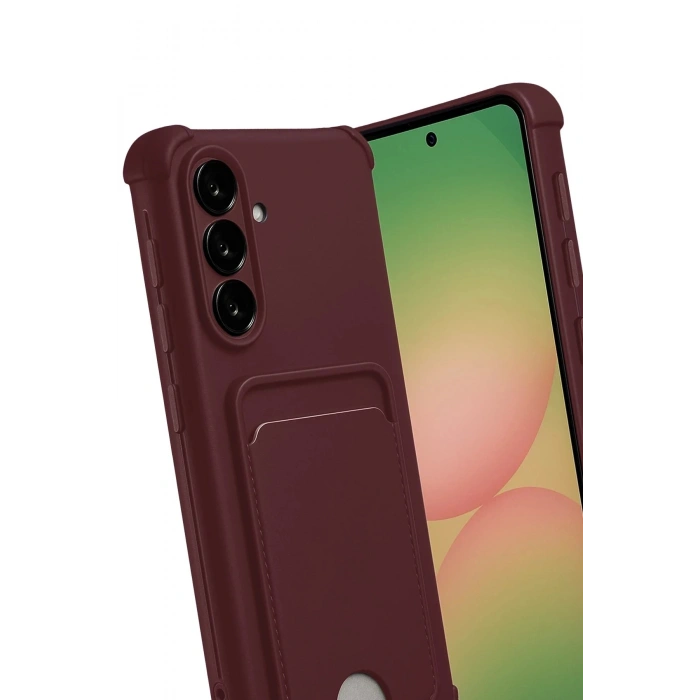 Durukar®  Samsung Galaxy A17 5G Kelvin Kartvizitli Silikon - Bordo