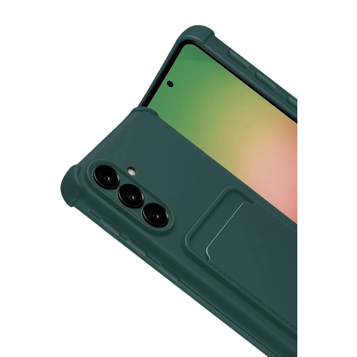 Durukar®  Samsung Galaxy A17 5G Kelvin Kartvizitli Silikon - Koyu Yeşil