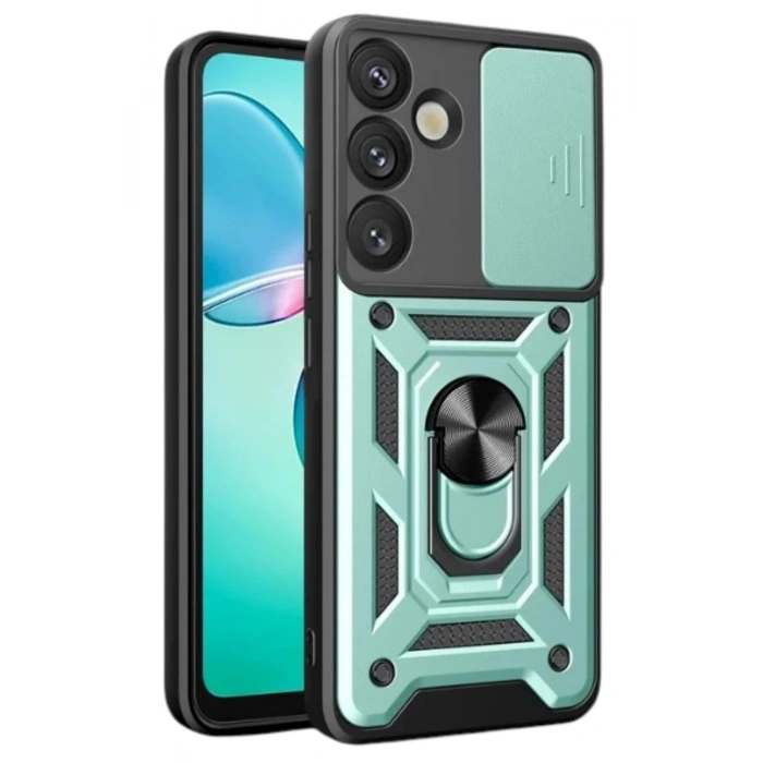 Durukar®  Samsung Galaxy A17 5G Pars Lens Yüzüklü Silikon - Yeşil