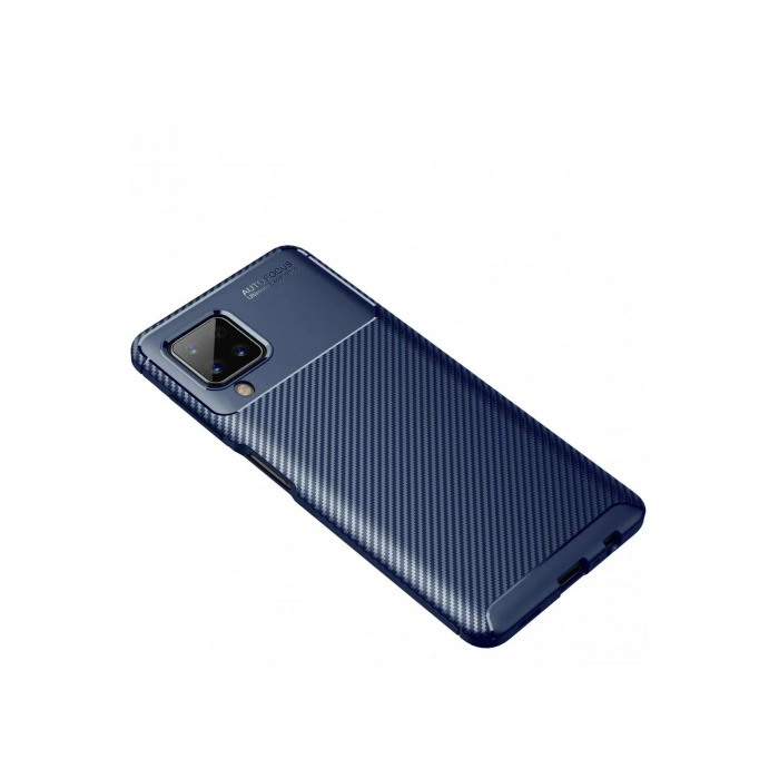 Durukar®  Samsung Galaxy A22 Kılıf Auto Focus Karbon Kapak - Lacivert