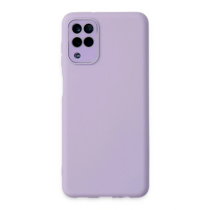 Durukar®  Samsung Galaxy A22 Kılıf Lansman Glass Kapak - Lila