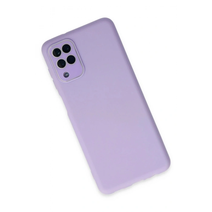 Durukar®  Samsung Galaxy A22 Kılıf Lansman Glass Kapak - Lila