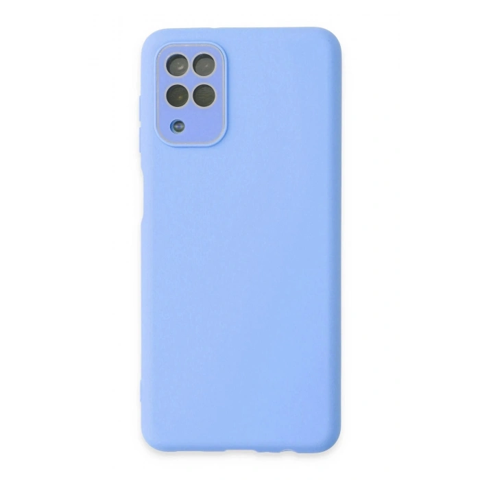Durukar®  Samsung Galaxy A22 Kılıf Lansman Glass Kapak - Mavi