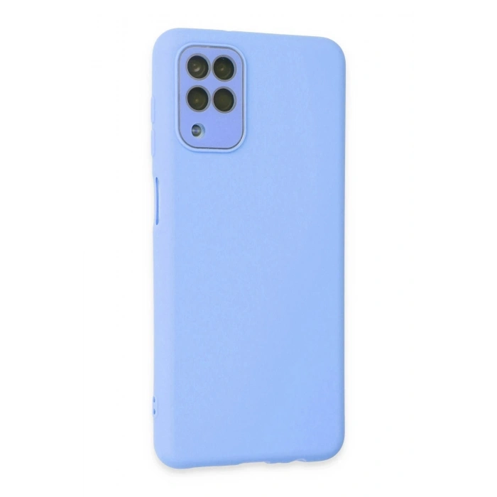 Durukar®  Samsung Galaxy A22 Kılıf Lansman Glass Kapak - Mavi