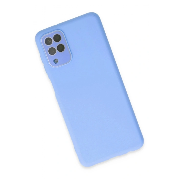 Durukar®  Samsung Galaxy A22 Kılıf Lansman Glass Kapak - Mavi