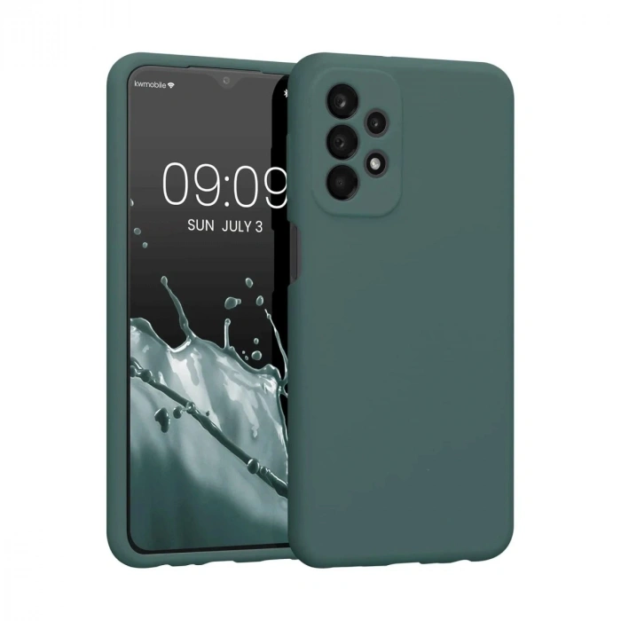 Durukar®  Samsung Galaxy A23 4G Kılıf First Silikon - Koyu Yeşil