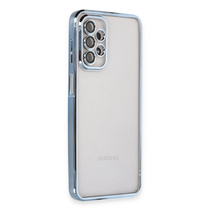 Durukar®  Samsung Galaxy A23 4G Kılıf  Lensli Silikon - Açık Mavi