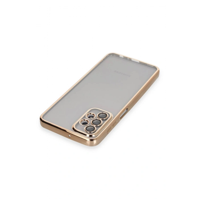 Durukar®  Samsung Galaxy A23 4G Kılıf  Lensli Silikon - Gold