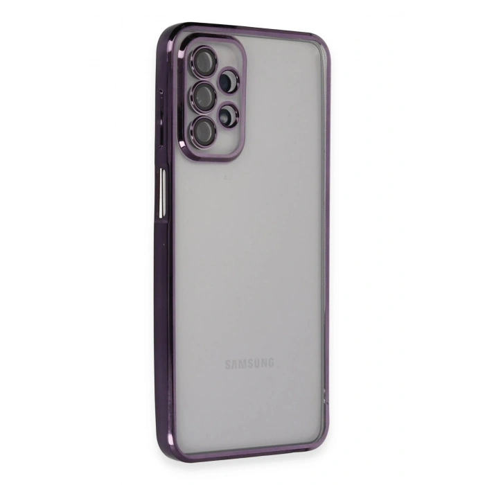 Durukar®  Samsung Galaxy A23 4G Kılıf  Lensli Silikon - Mor