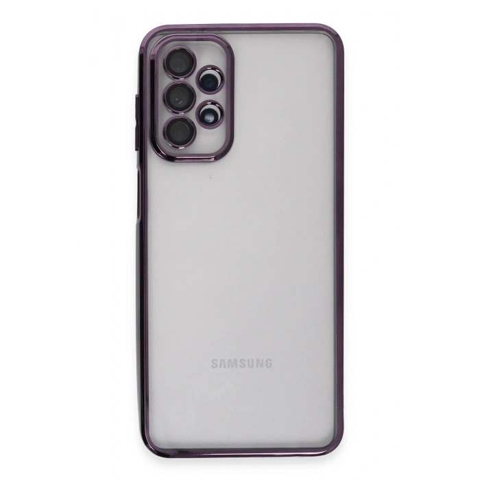 Durukar®  Samsung Galaxy A23 4G Kılıf  Lensli Silikon - Mor
