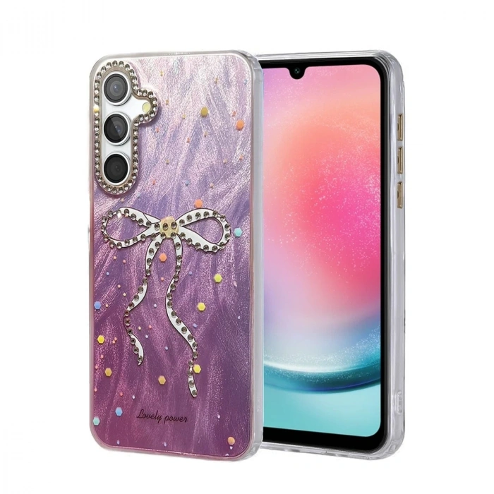 Durukar®  Samsung Galaxy A24 4G Kılıf Blade Aynalı Desenli Kapak - Desen 1