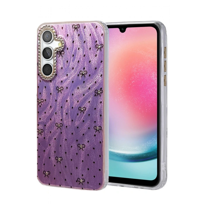 Durukar®  Samsung Galaxy A24 4G Kılıf Blade Aynalı Desenli Kapak - Desen 2