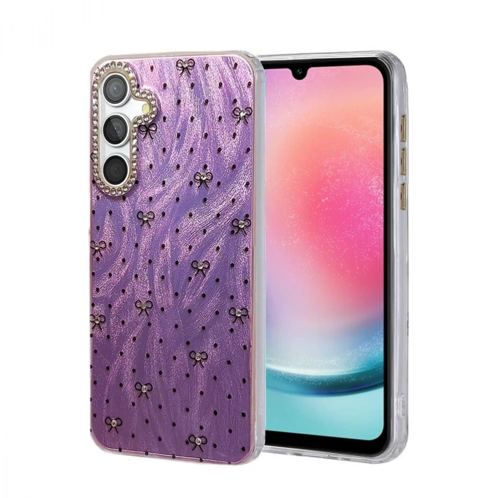 Durukar®  Samsung Galaxy A24 4G Kılıf Blade Aynalı Desenli Kapak - Desen 2