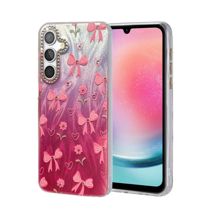 Durukar®  Samsung Galaxy A24 4G Kılıf Blade Aynalı Desenli Kapak - Desen 3