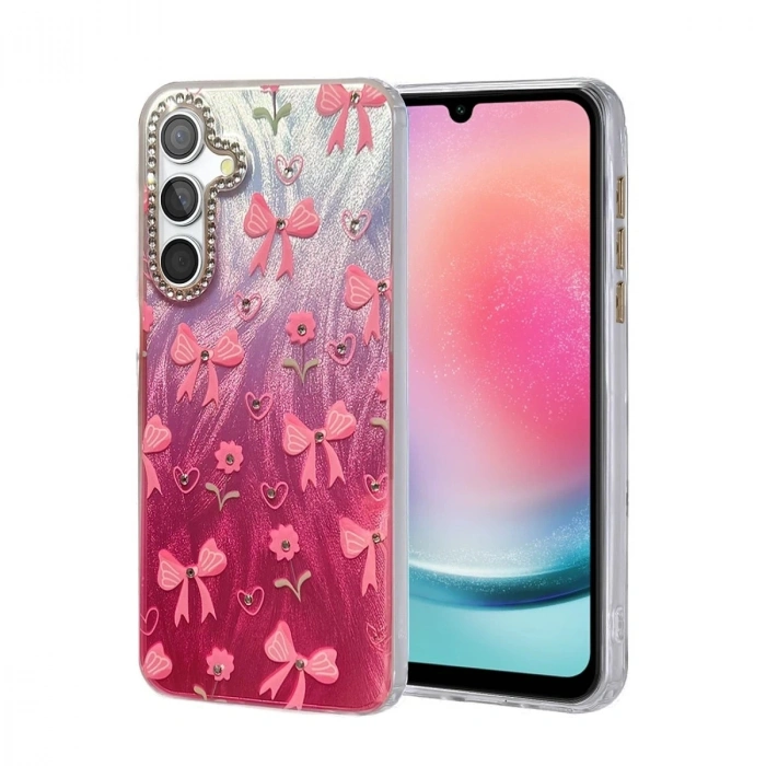 Durukar®  Samsung Galaxy A24 4G Kılıf Blade Aynalı Desenli Kapak - Desen 3