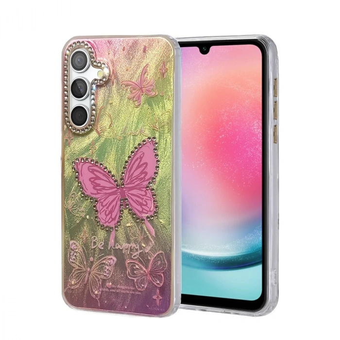 Durukar®  Samsung Galaxy A24 4G Kılıf Blade Aynalı Desenli Kapak - Desen 5