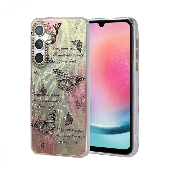 Durukar®  Samsung Galaxy A24 4G Kılıf Blade Aynalı Desenli Kapak - Desen 6
