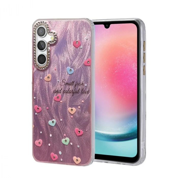 Durukar®  Samsung Galaxy A24 4G Kılıf Blade Aynalı Desenli Kapak - Desen 8