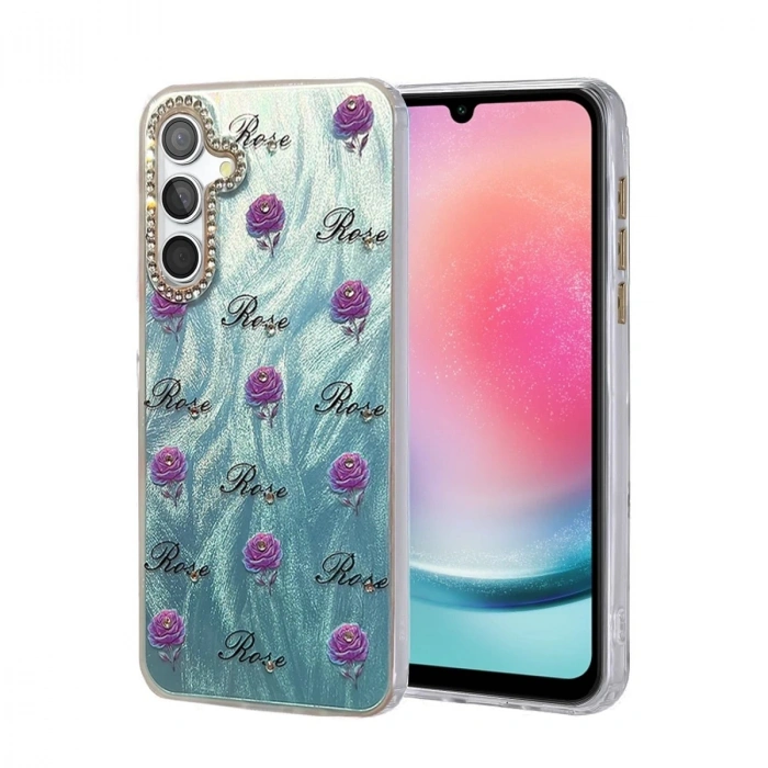 Durukar®  Samsung Galaxy A24 4G Kılıf Blade Aynalı Desenli Kapak - Desen 9