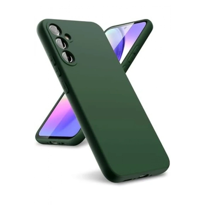 Durukar®  Samsung Galaxy A24 4G Kılıf First Silikon - Koyu Yeşil