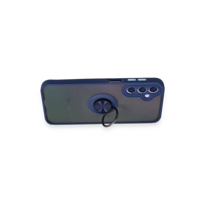 Durukar®  Samsung Galaxy A24 4G Kılıf Montreal Yüzüklü Silikon Kapak - Lacivert