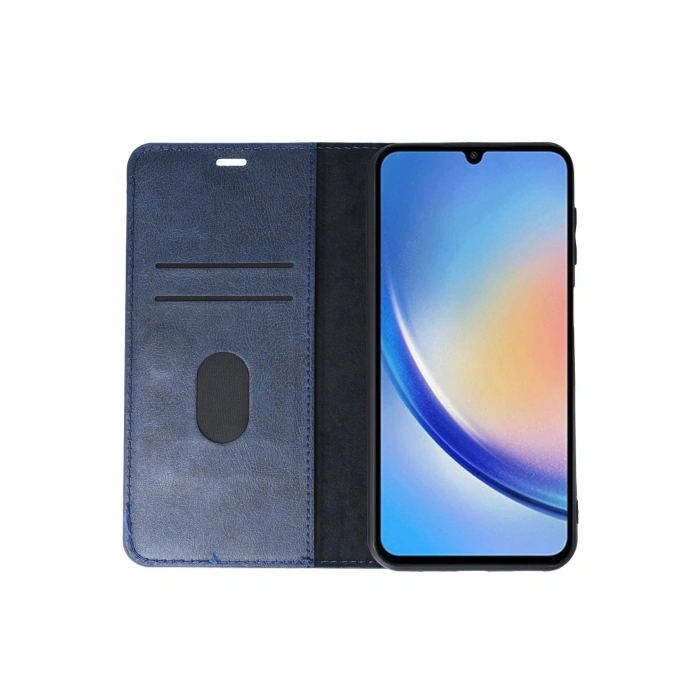 Durukar®  Samsung Galaxy A24 4G Kılıf Trend S Plus Kapaklı Kılıf - Lacivert