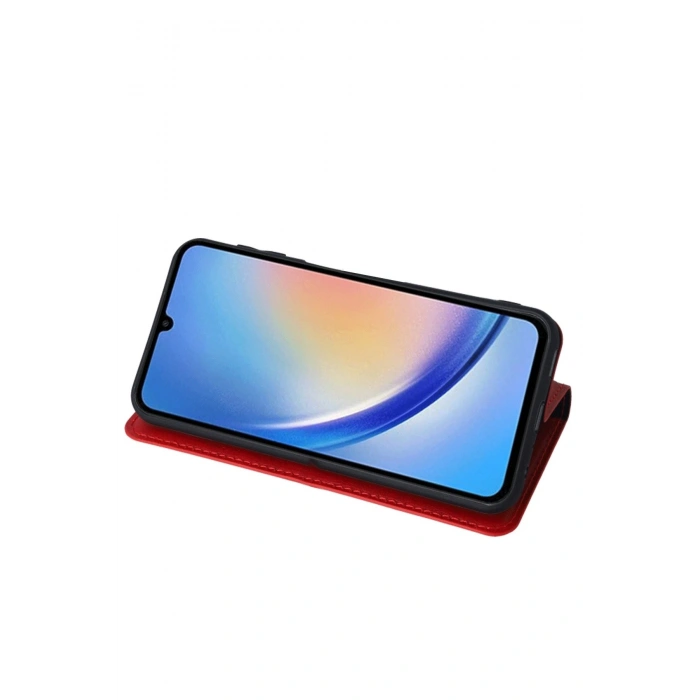 Durukar®  Samsung Galaxy A24 4G Kılıf Trend S Plus Kapaklı Kılıf - Siyah