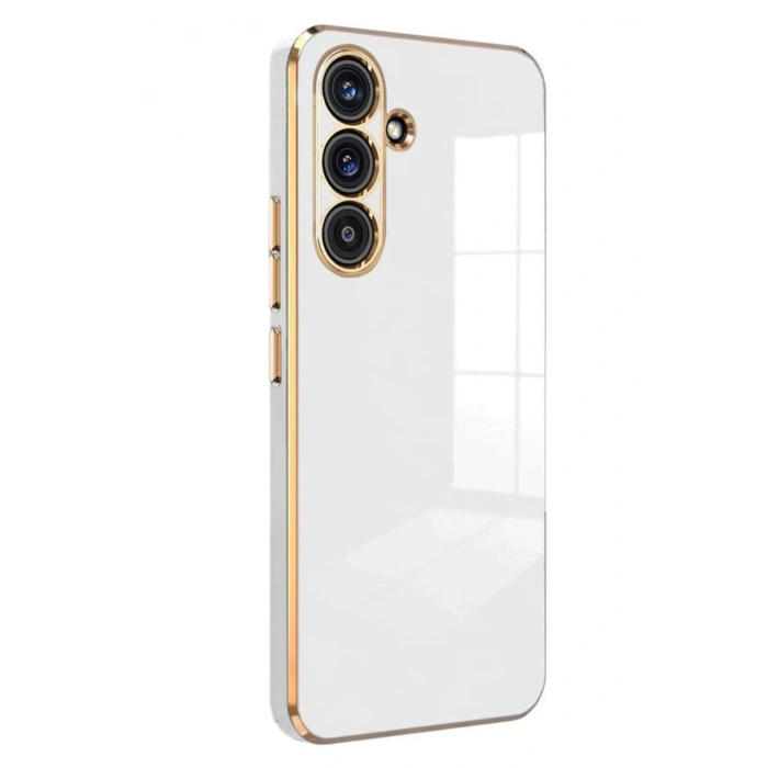 Durukar®  Samsung Galaxy A24 4G Kılıf Volet Silikon - Beyaz