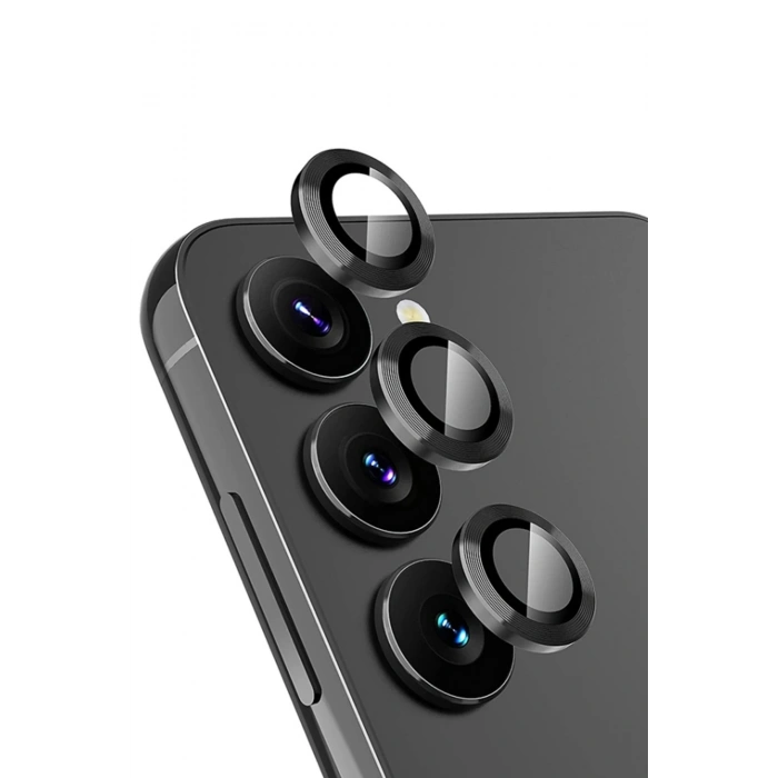 Durukar®  Samsung Galaxy A24 4G Valdez Metal Kamera Lens - Siyah