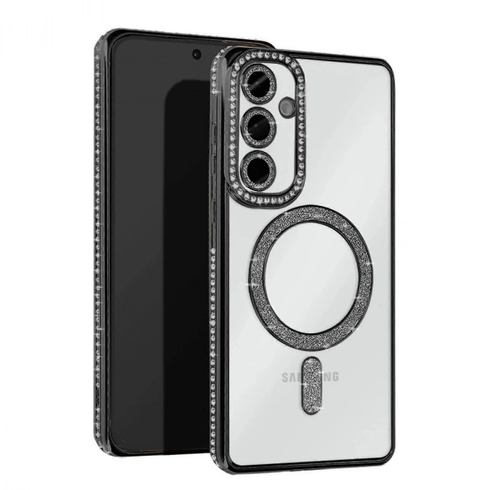 Durukar®  Samsung Galaxy A25 5G Joke Simli Magneticsafe Kılıf - Siyah