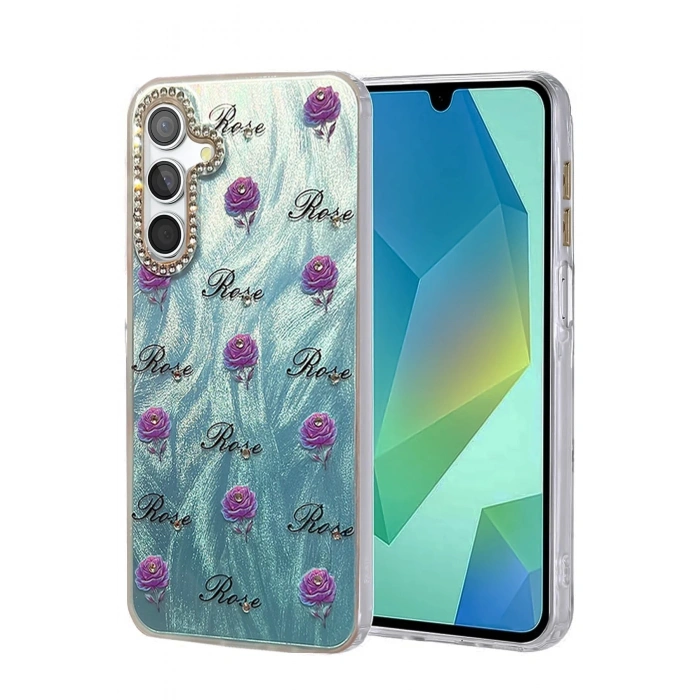 Durukar®  Samsung Galaxy A25 5G Kılıf Blade Aynalı Desenli Kapak - Desen 9