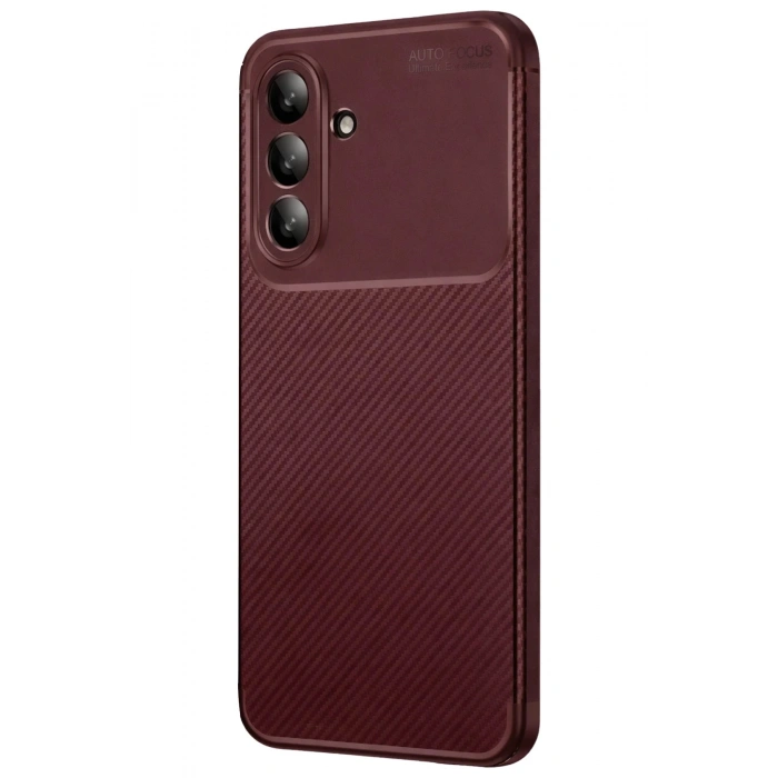 Durukar®  Samsung Galaxy A26 Kılıf Auto Focus Karbon Kapak - Bordo