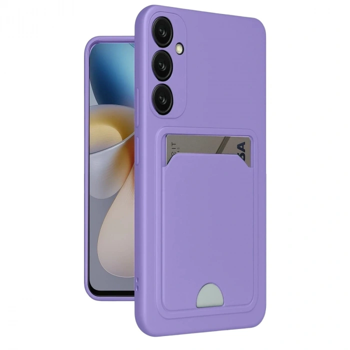 Durukar®  Samsung Galaxy A26 Kılıf Kelvin Kartvizitli Silikon - Lila