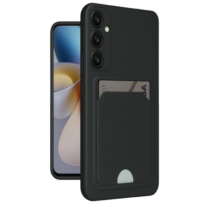 Durukar®  Samsung Galaxy A26 Kılıf Kelvin Kartvizitli Silikon - Siyah
