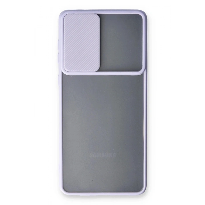 Durukar®  Samsung Galaxy A33 5G Kılıf Palm Buzlu Kamera Sürgülü Silikon - Lila