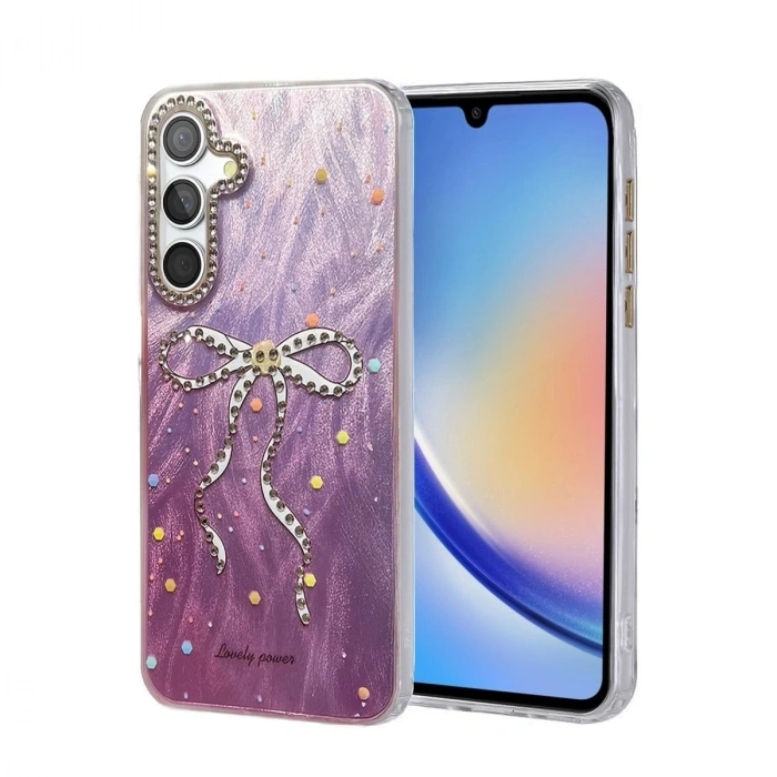 Durukar®  Samsung Galaxy A34 5G Kılıf Blade Aynalı Desenli Kapak - Desen 1