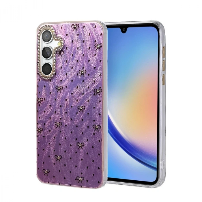 Durukar®  Samsung Galaxy A34 5G Kılıf Blade Aynalı Desenli Kapak - Desen 2