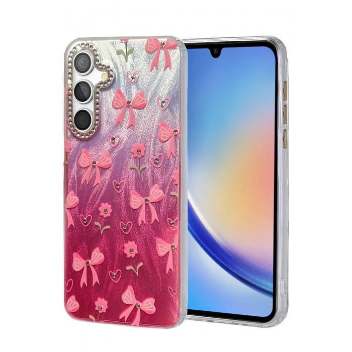 Durukar®  Samsung Galaxy A34 5G Kılıf Blade Aynalı Desenli Kapak - Desen 3