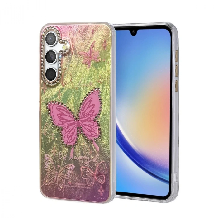Durukar®  Samsung Galaxy A34 5G Kılıf Blade Aynalı Desenli Kapak - Desen 5
