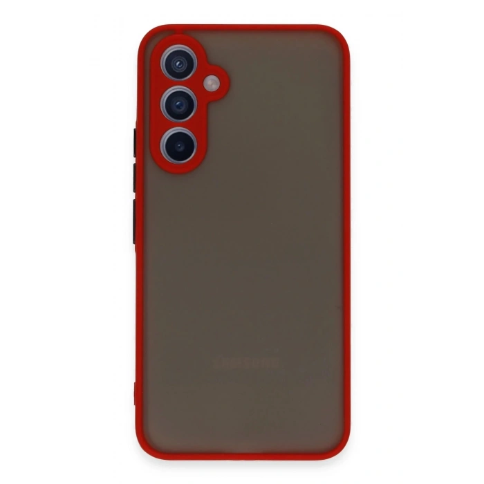 Durukar®  Samsung Galaxy A34 5G Kılıf Montreal Silikon Kapak - Kırmızı