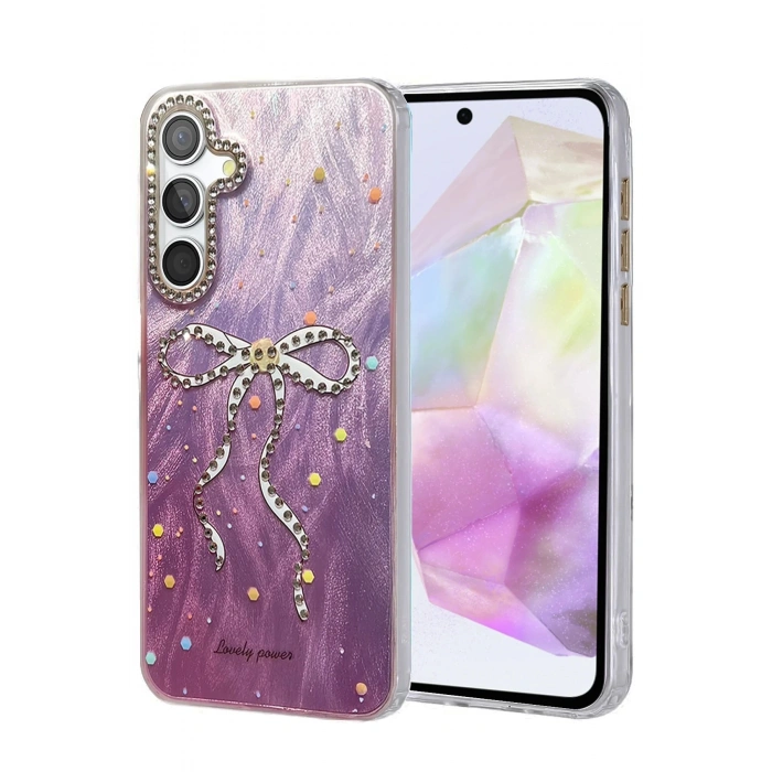 Durukar®  Samsung Galaxy A35 5G Kılıf Blade Aynalı Desenli Kapak - Desen 1
