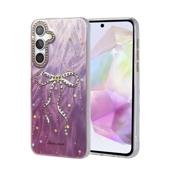 Durukar®  Samsung Galaxy A35 5G Kılıf Blade Aynalı Desenli Kapak - Desen 1