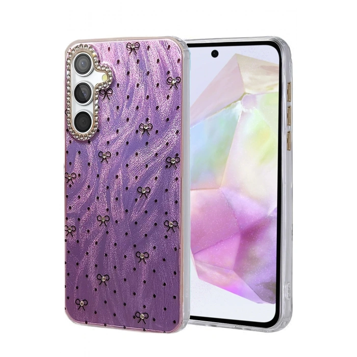 Durukar®  Samsung Galaxy A35 5G Kılıf Blade Aynalı Desenli Kapak - Desen 2