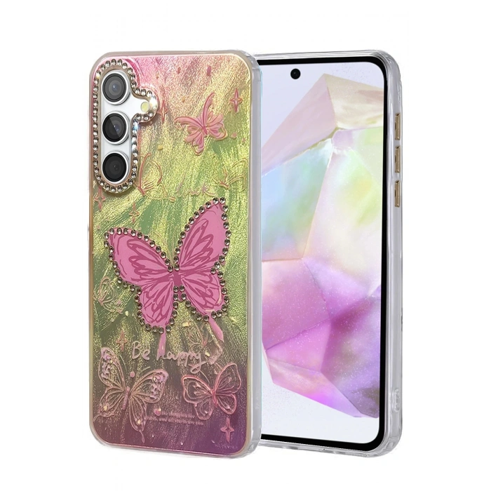 Durukar®  Samsung Galaxy A35 5G Kılıf Blade Aynalı Desenli Kapak - Desen 5