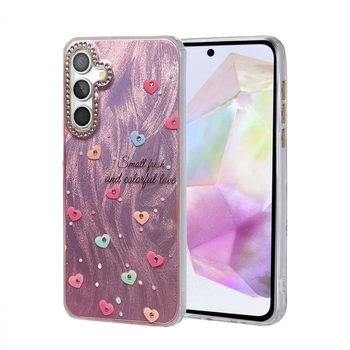 Durukar®  Samsung Galaxy A35 5G Kılıf Blade Aynalı Desenli Kapak - Desen 8