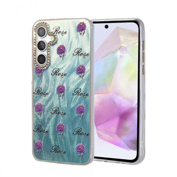 Durukar®  Samsung Galaxy A35 5G Kılıf Blade Aynalı Desenli Kapak - Desen 9