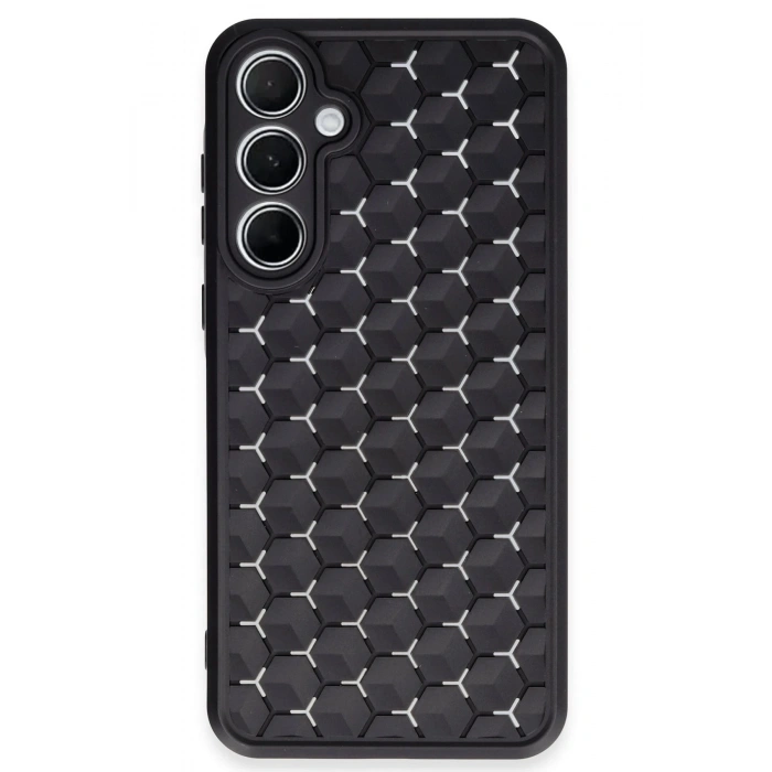 Durukar®  Samsung Galaxy A35 5G Kılıf Petek Silikon Kapak - Siyah