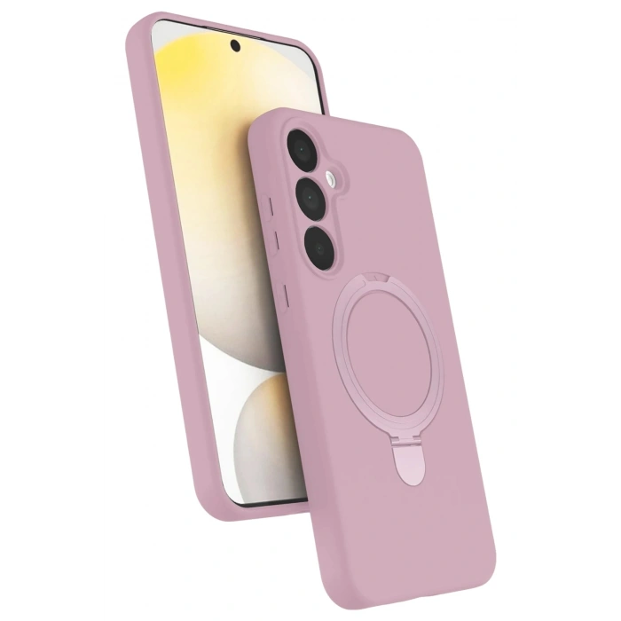 Durukar®  Samsung Galaxy A35 5G Regal Magsafe Standlı Kapak - Açık Pembe
