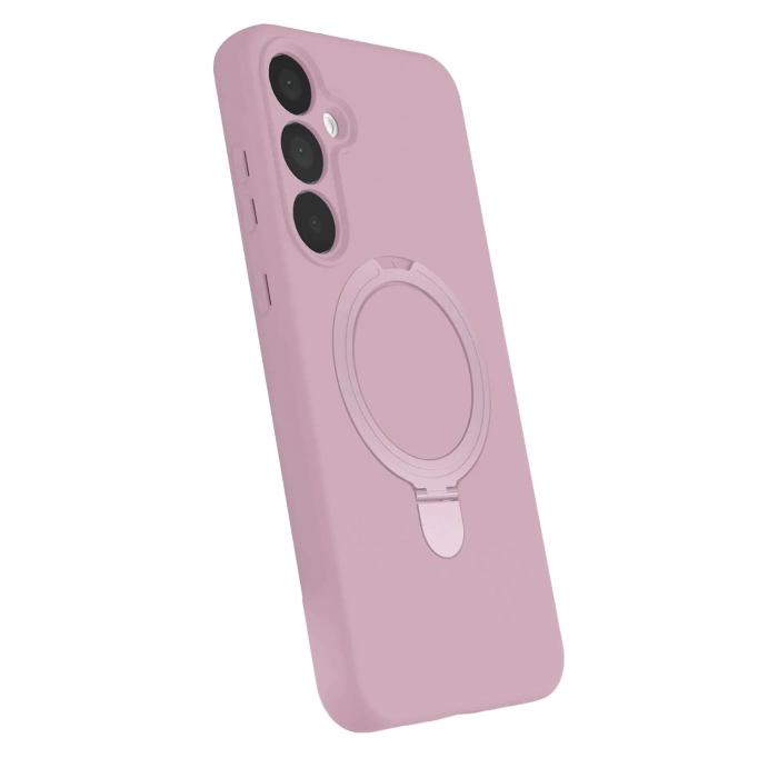 Durukar®  Samsung Galaxy A35 5G Regal Magsafe Standlı Kapak - Açık Pembe